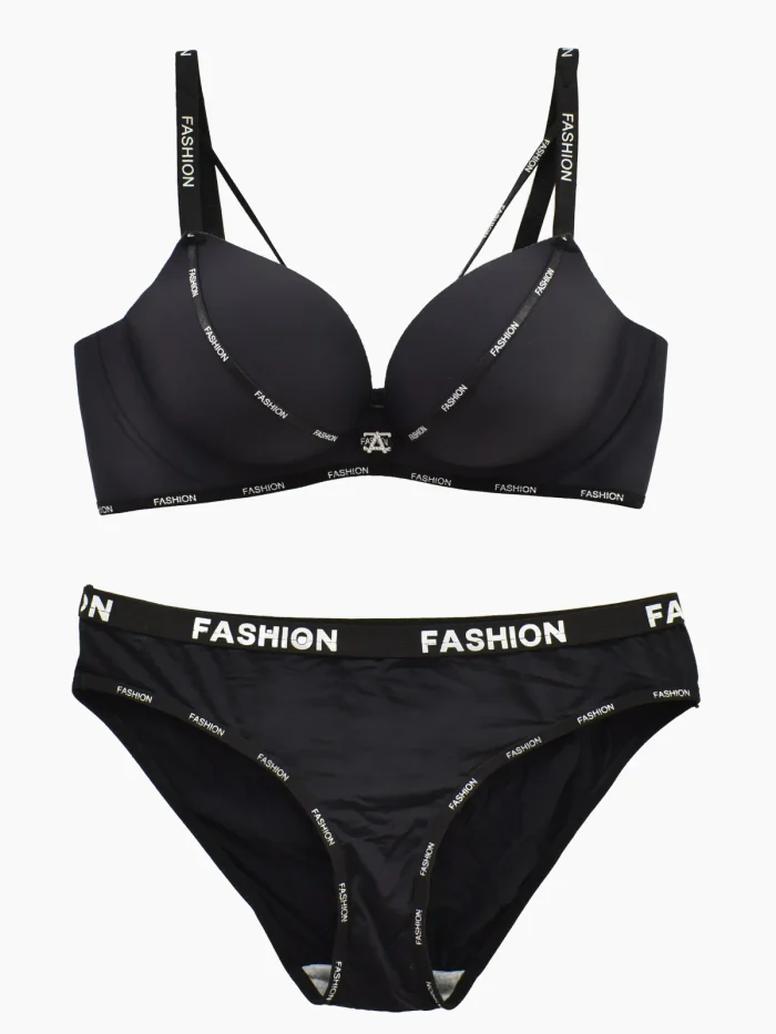 ست شورت و سوتین اسفنجی بدون فنر fashion رنگ مشکی