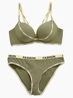 ست شورت و سوتین اسفنجی بدون فنر fashion رنگ سبز