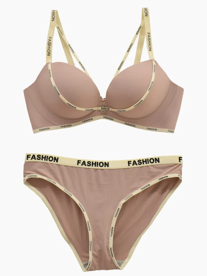 ست شورت و سوتین اسفنجی بدون فنر fashion رنگ کالباسی