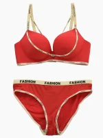 ست شورت و سوتین اسفنجی بدون فنر fashion رنگ قرمز