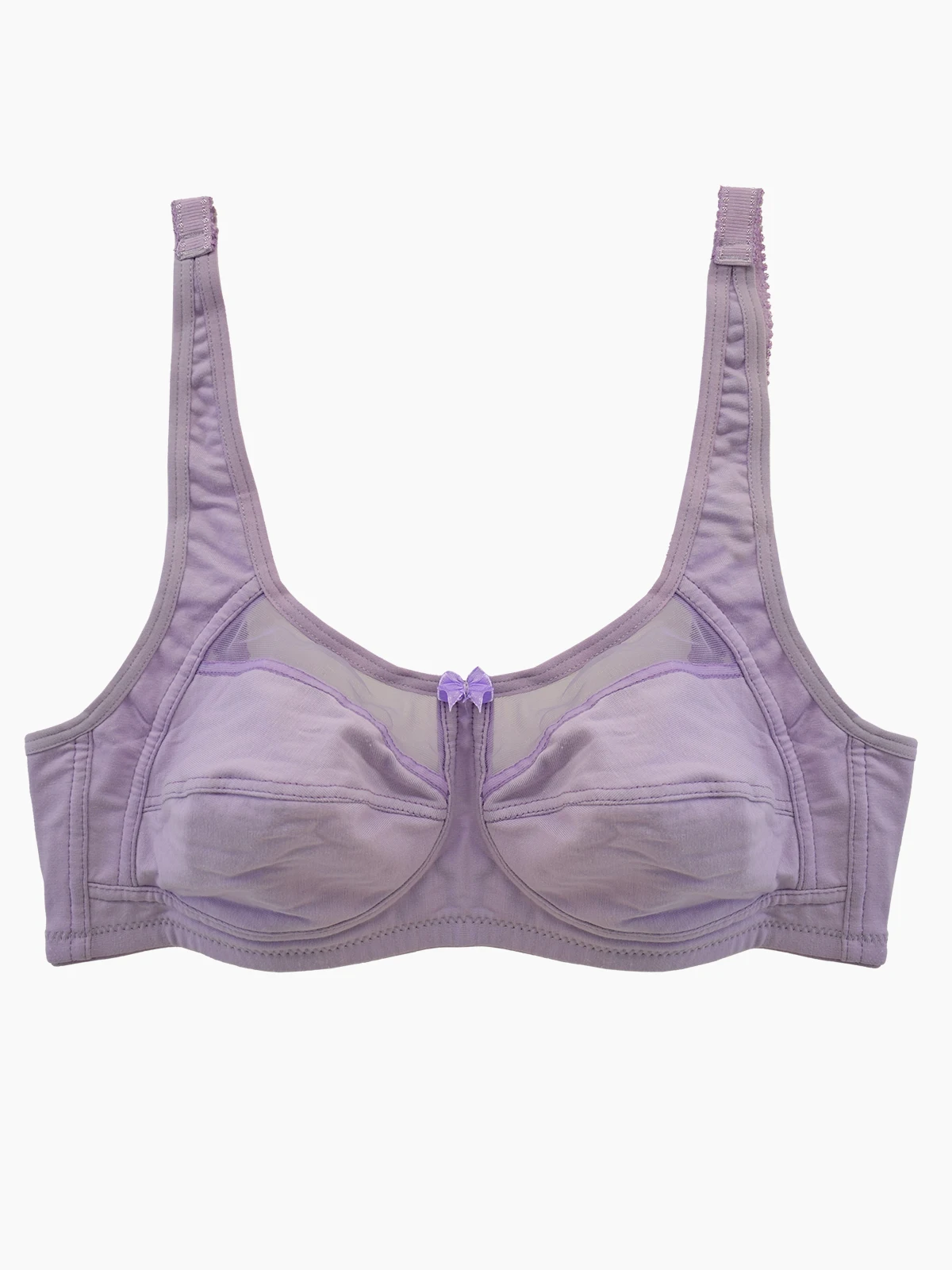 torpheh-liac-cotton-wireless-bra-530-1 سوتین نخی بدون فنر بالا شیشه ای برند طرفه رنگ یاسی