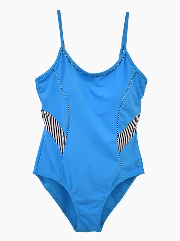 blue-panel-one-piece-swimsuit-heldoone-1 مایو زنانه یک تکه پددار اسلیپ آبی