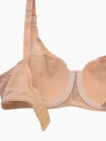نمای پشت و قزن های سوتین کاپ نازک بدون اسفنج فنردار آوینا رنگ کرم