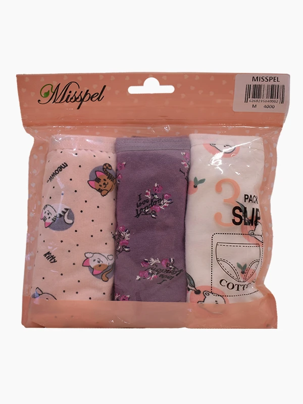 misspel-3-pack-cotton-panties-4000-design-1-m-heldoone1 پک سه تایی شورت زنانه نخی میسپل کد 4000 طرح 1